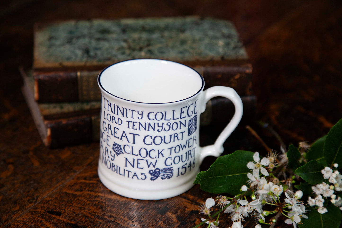 Trinity Mug White/Large/Blue Print (2 for £40)