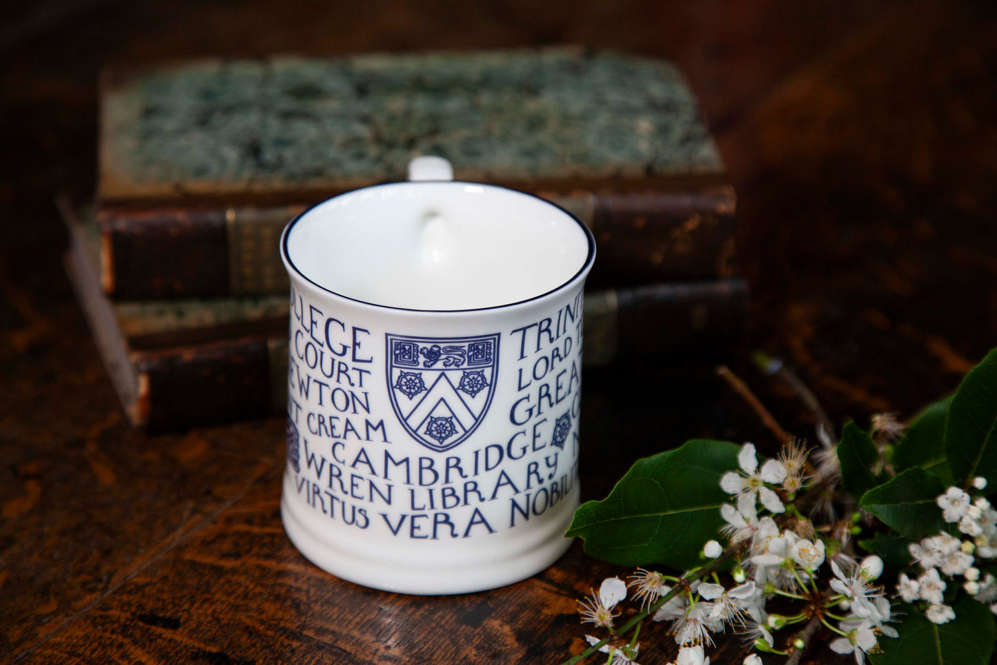 Trinity Mug White/Large/Blue Print (2 for £40)