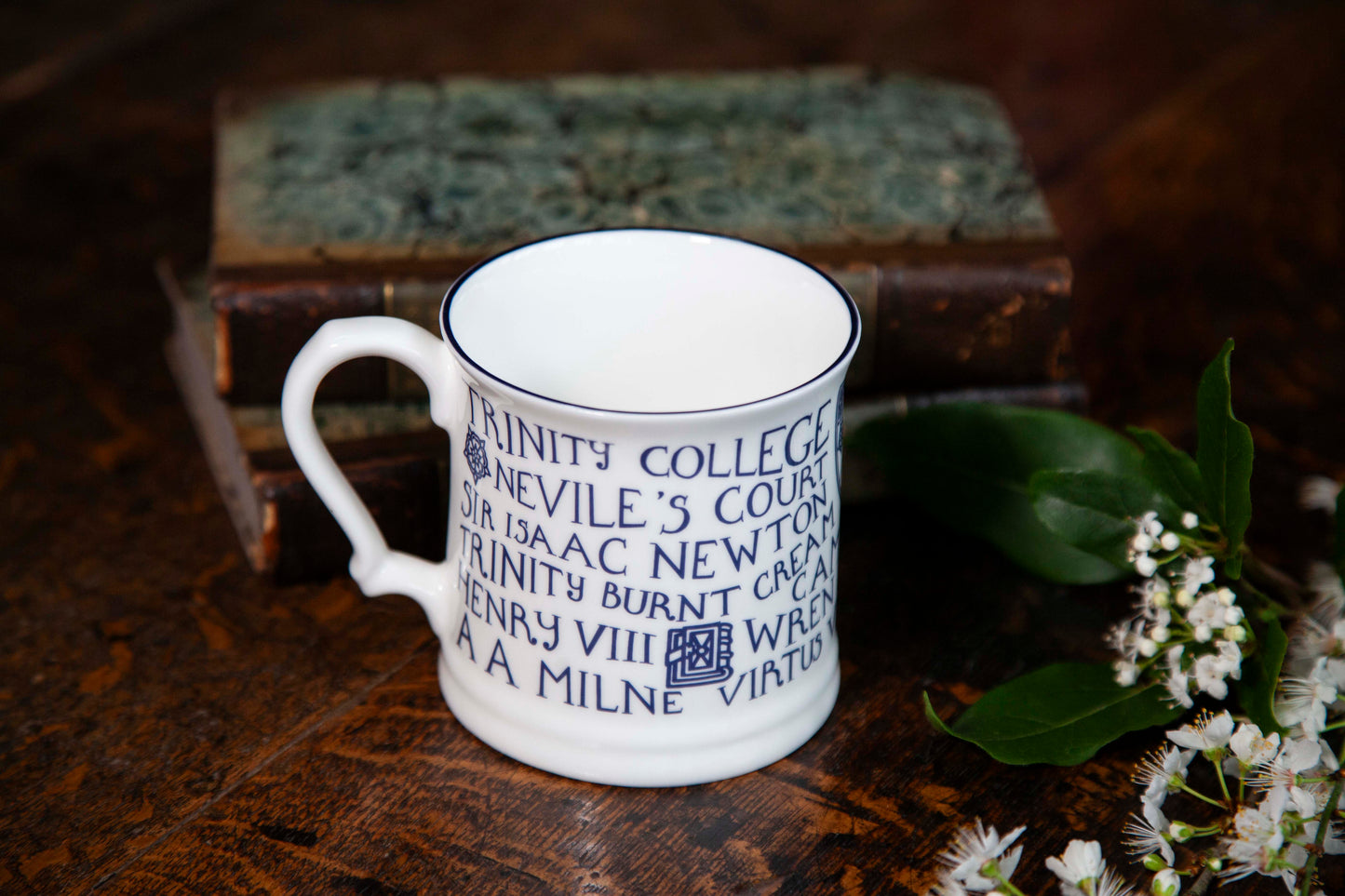 Trinity Mug White/Large/Blue Print (2 for £40)