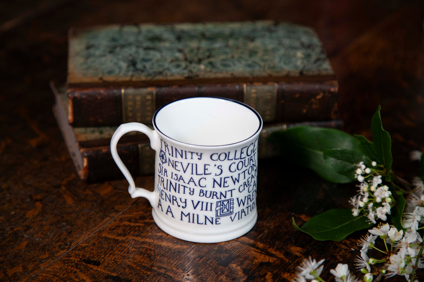 Trinity Mug White/Small/Blue Print (2 for £40)