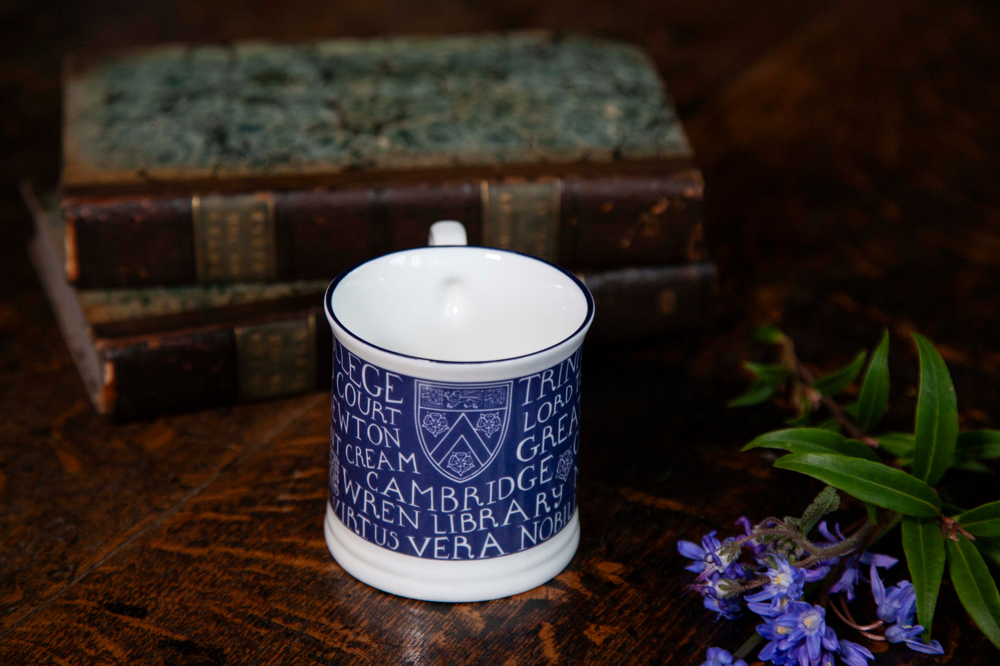Trinity Mug, Blue/Small/White Print (2 for £40)