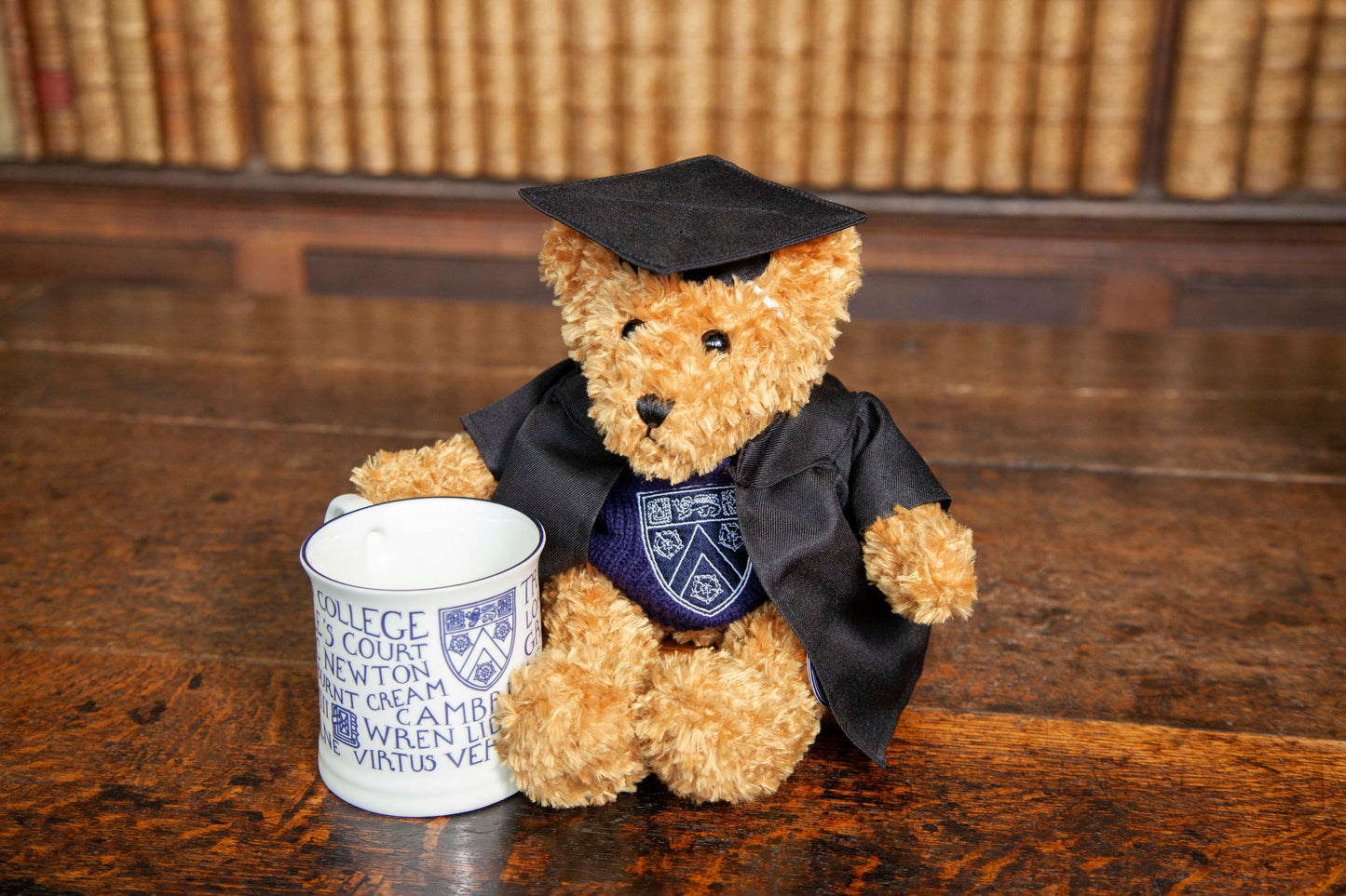 College Bear in Navy Guernsey and Graduation Outfit