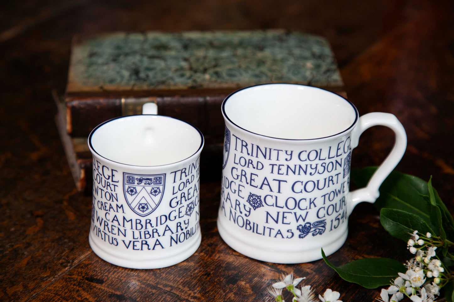 Trinity Mug White/Large/Blue Print (2 for £40)