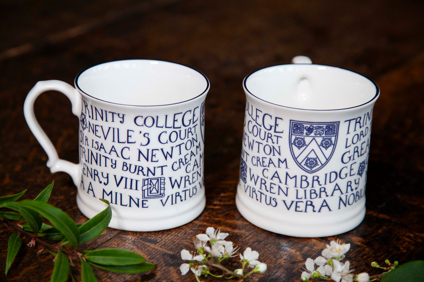Trinity Mug White/Large/Blue Print (2 for £40)