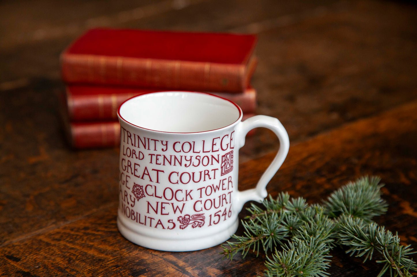 Trinity Mug, White/Large/Red Print (2 for £40)