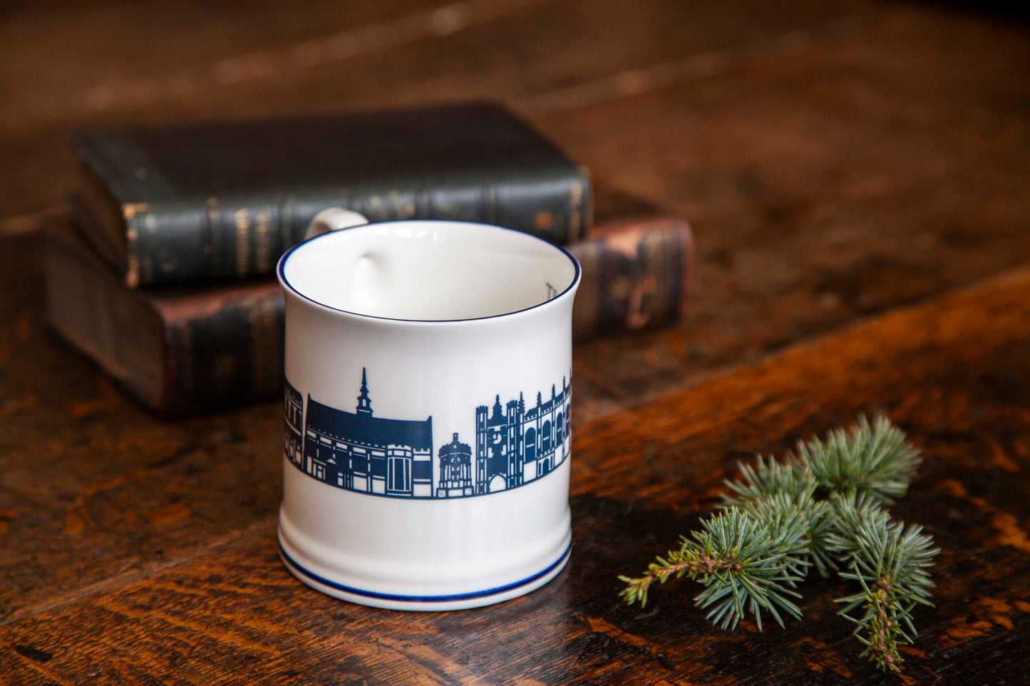 Trinity Silhouette Mug White/Large/Blue Print (2 for £40)