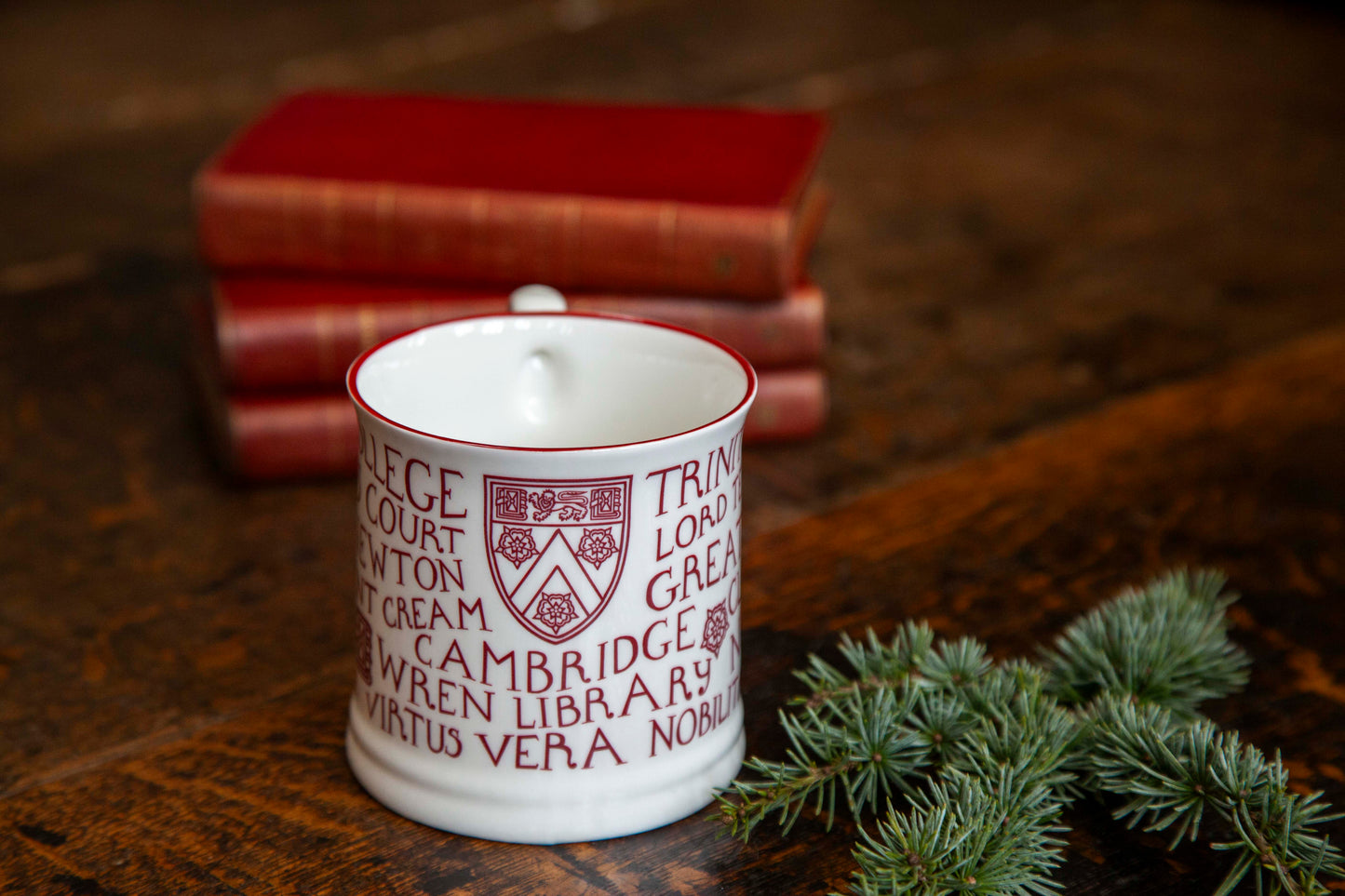 Trinity Mug, White/Large/Red Print (2 for £40)