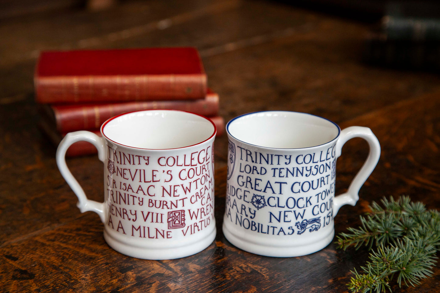 Trinity Mug, White/Large/Red Print (2 for £40)