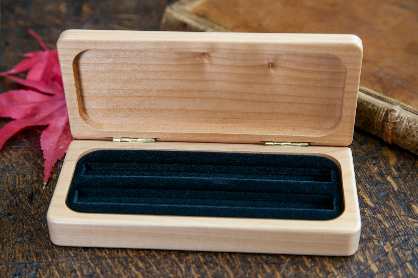 Wide Maple Case for One or Two Pens