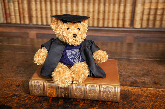 College Bear in Navy Guernsey and Graduation Outfit