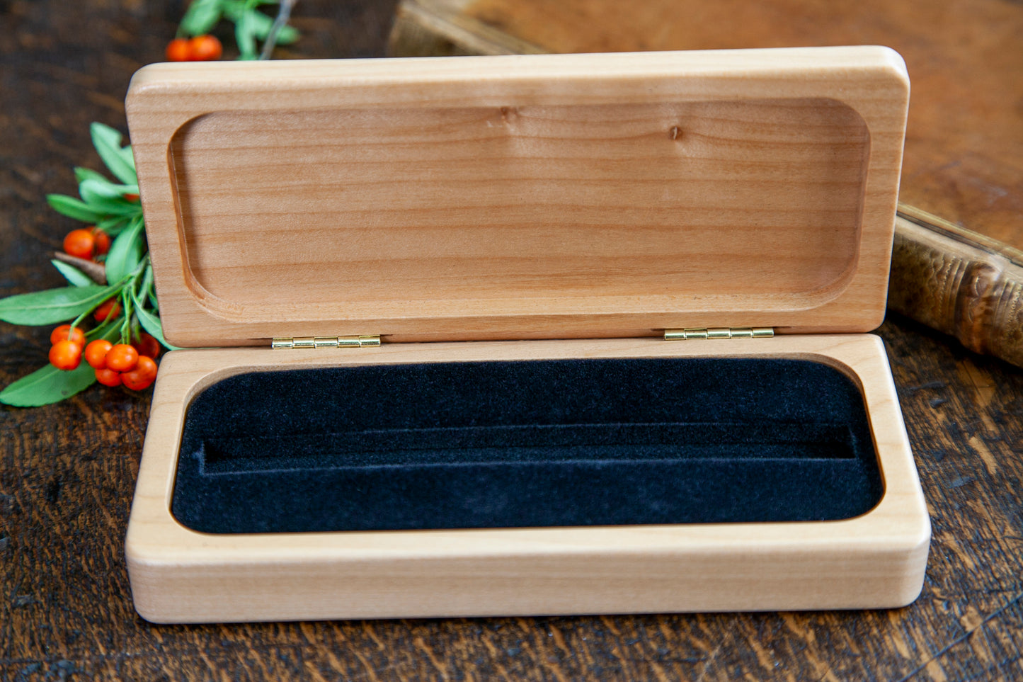 Wide Maple Case for One or Two Pens
