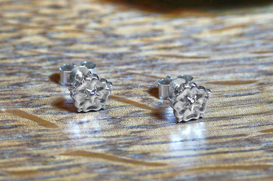 Trinity Rose Earrings in Sterling Silver
